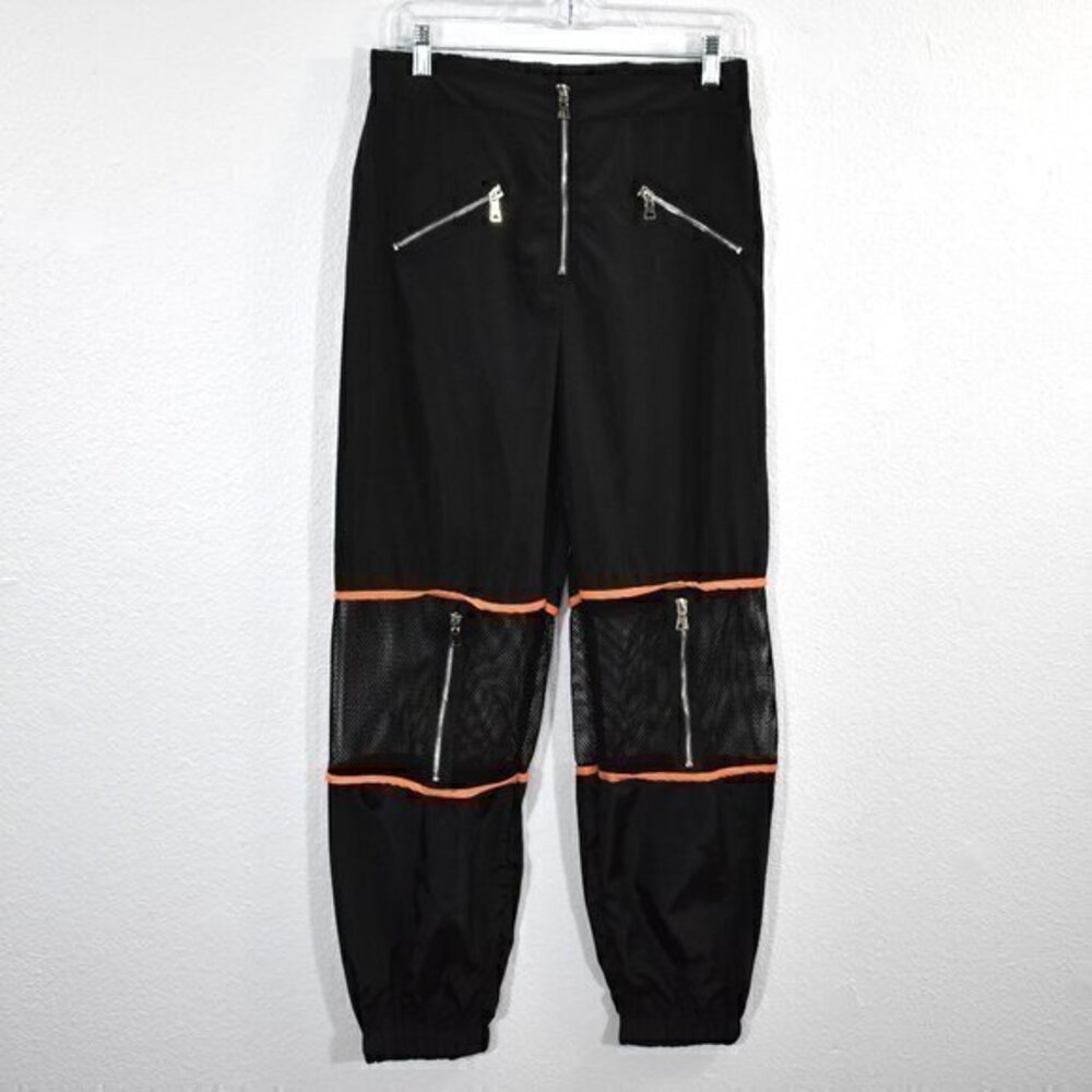 Retro rave mesh knee Pants size Large Gently used condition has flaws‎